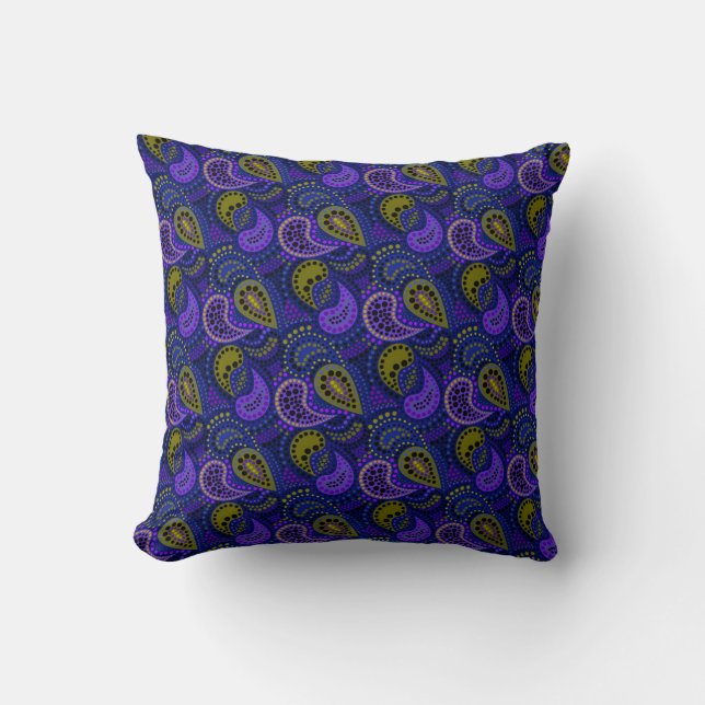 Turkish cucumbers abstract polka dot pattern throw pillow (Front)