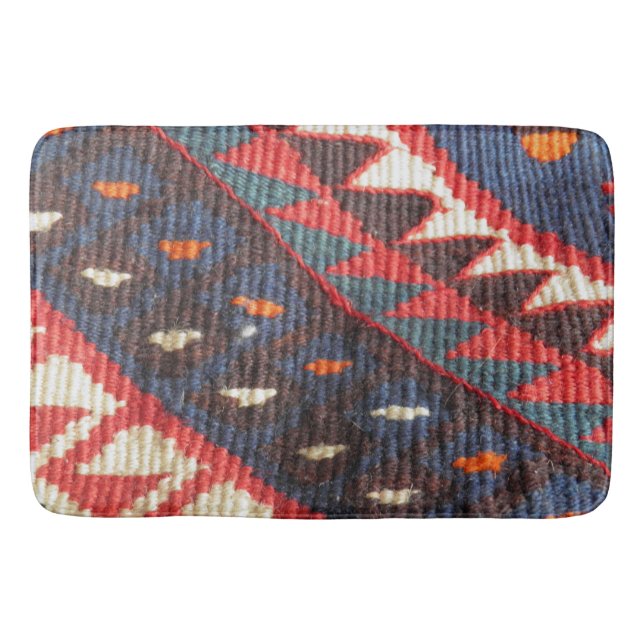 Turkish Exotic Bohemian Boho Ethnic Persian Carpet Bath Mat (Front)