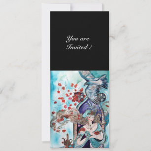 TURKISH FAIRY TALE ,bright red blue white black Invitation