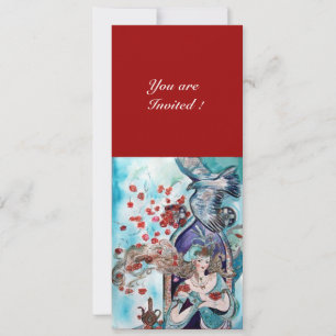 TURKISH FAIRY TALE ,bright red blue white Invitation