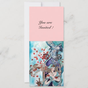 TURKISH FAIRY TALE ,bright red blue white pink Invitation