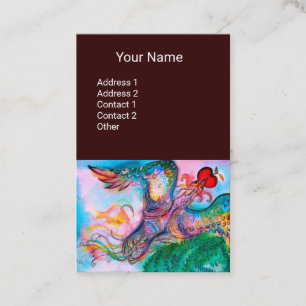 TURKISH FAIRY TALE / FLYING PHOENIX WITH APPLE BUSINESS CARD