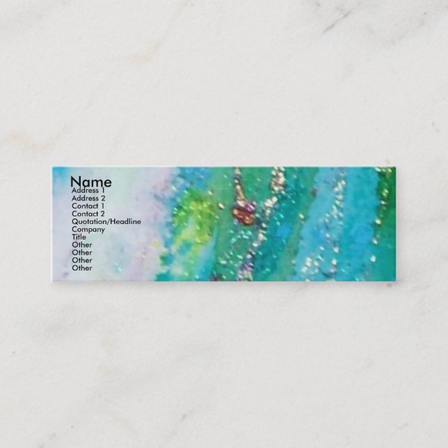 TURKISH FAIRY TALE Oriental Beauty,Fashion,Jewelle Mini Business Card (Front)