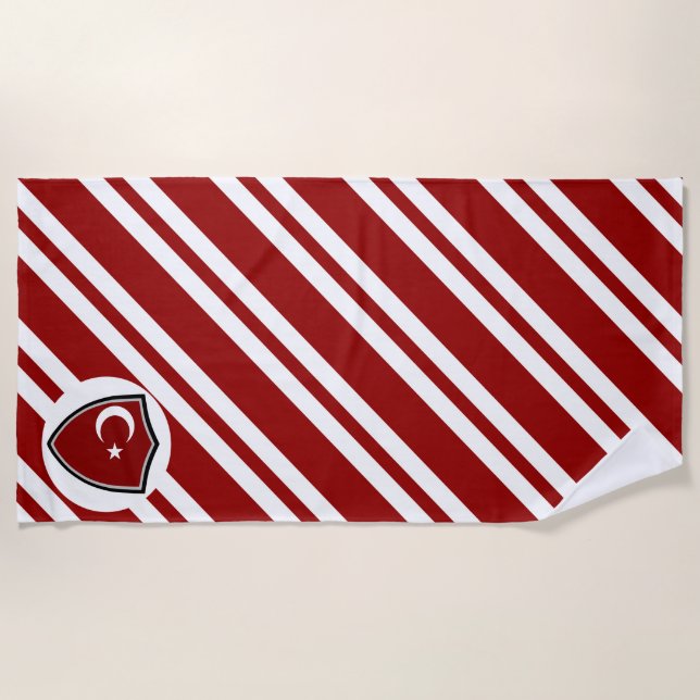 Turkish flag beach towel (Front)