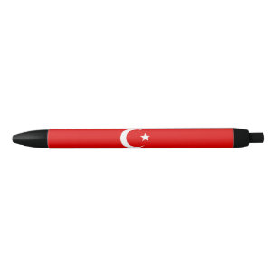 Turkish flag black ink pen