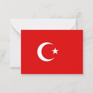 Turkish flag card