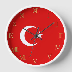 Turkish flag clock