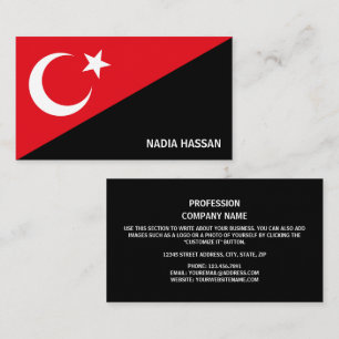 Turkish Flag Design, Flag of Turkey Business Card