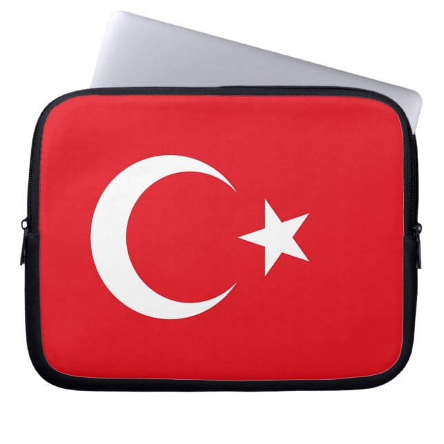 Turkish Flag Laptop Sleeve (Front)