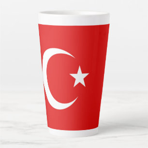 Turkish flag latte mug