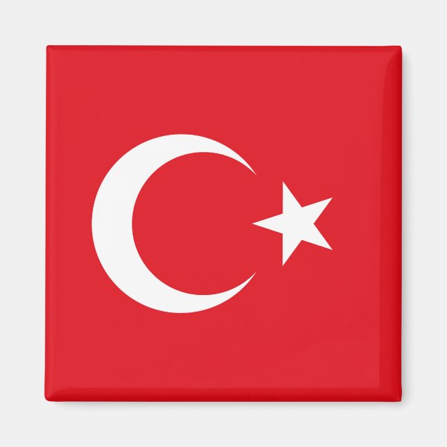 Turkish flag magnet (Front)