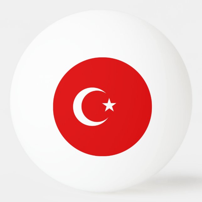 Turkish flag ping pong ball (Front)