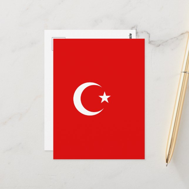 Turkish flag postcard (Front/Back In Situ)