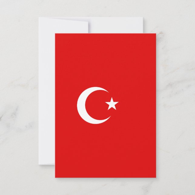 Turkish flag thank you card (Front)
