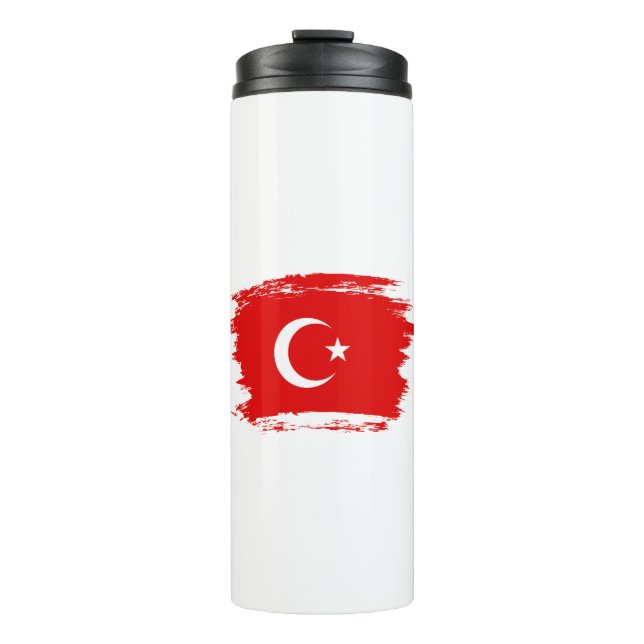Turkish flag thermal tumbler (Front)