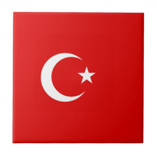 Turkish flag tile