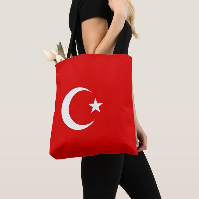 Turkish flag tote bag (Close Up)