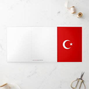 Turkish flag Tri-Fold card