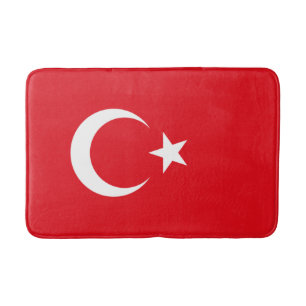 Turkish Flag (Turkey) Bath Mat