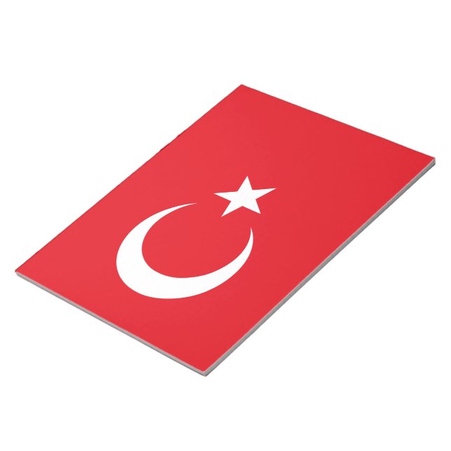 Turkish Flag (Turkey) Notepad (Angled)