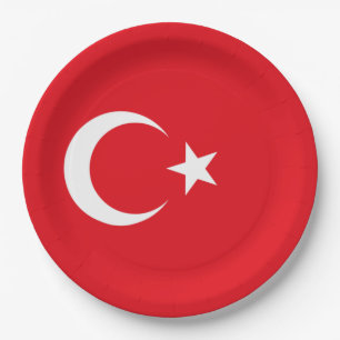 Turkish Flag (Turkey) Paper Plate