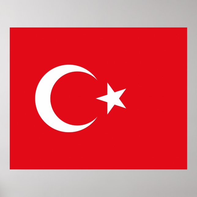 Turkish Flag (Turkey) Poster (Front)