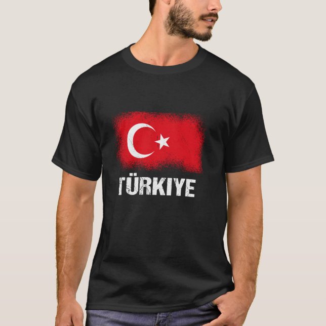 Turkish Flag Turkey T Shirt (Front)