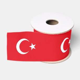 Turkish Flag & Turkey travel, holiday/sports Grosgrain Ribbon