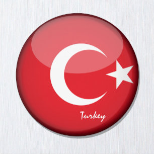 Turkish flag & Turkey - travel/sports fans Magnet