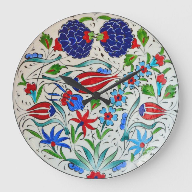 Turkish floral design large clock (Front)