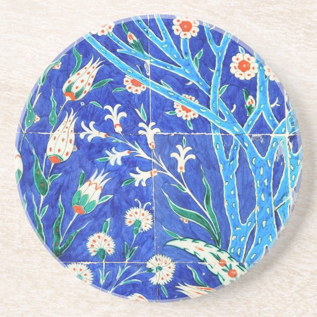Turkish floral tiles coaster (Front)
