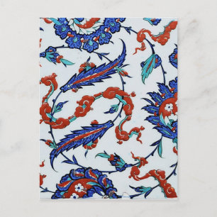 Turkish floral tiles postcard