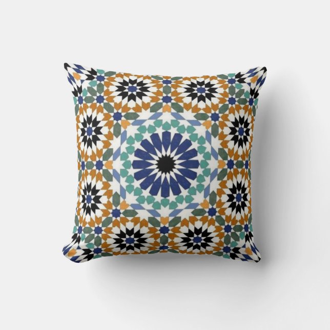 Turkish geometric Designs  Throw Pillow (Front)
