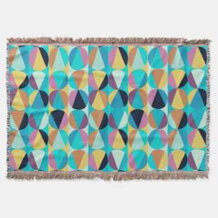 Turkish Inspired Colourful Geometric Pattern Throw Blanket