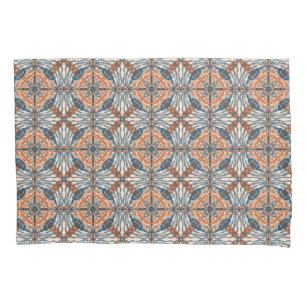Turkish Inspired: Textured Navy & Terracotta Pillowcase