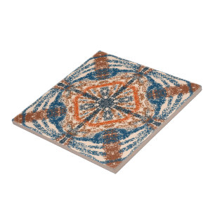 Turkish Inspired: Textured Navy & Terracotta Tile