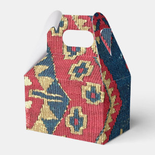 Turkish Kilim Carpet Rug Antique Red Blue Favor Box