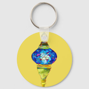 Turkish lamps mosaic art watercolor keychain