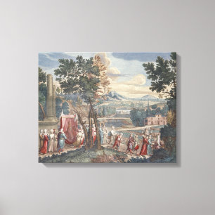 Turkish marriage procession, 1712-13 canvas print