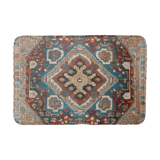 Turkish Modern Beautiful Old Pattern Collection Bath Mat (Front)