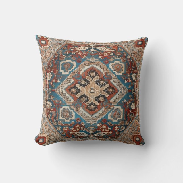 Turkish Modern Beautiful Old Pattern Collection Throw Pillow (Front)