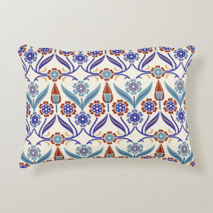 Turkish Mosaic: Colorful Seamless Pattern Accent Pillow