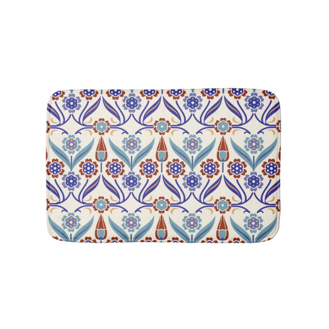 Turkish Mosaic: Colourful Seamless Pattern Bath Mat (Front)