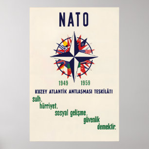Turkish NATO Poster 10 years peace, liberty