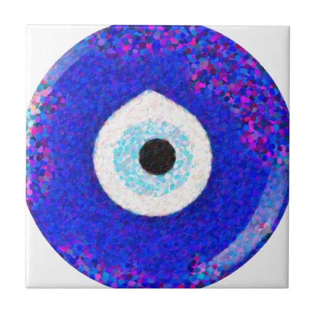 Turkish Nazar Evil Eye Design Tile (Front)