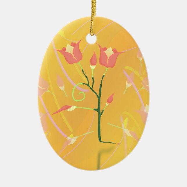 Turkish Poppy Ceramic Ornament (Front)