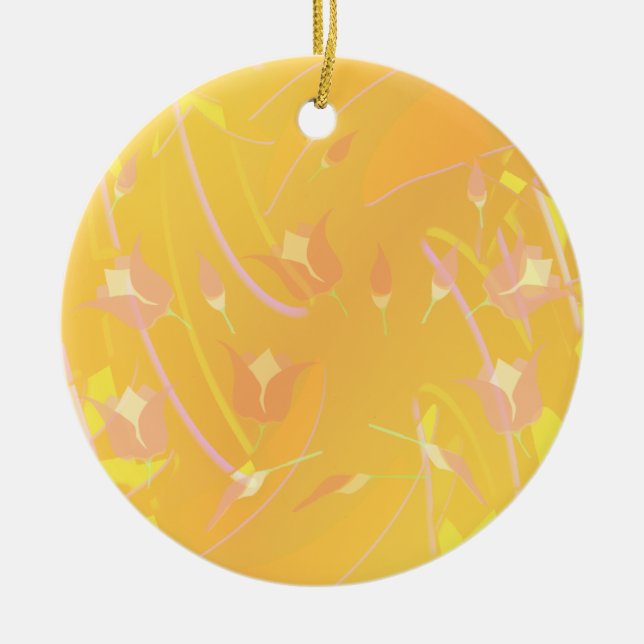 Turkish Poppy Ceramic Ornament (Front)