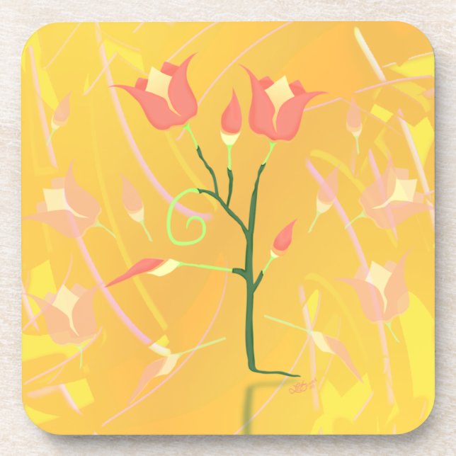 Turkish Poppy Coaster (Front)