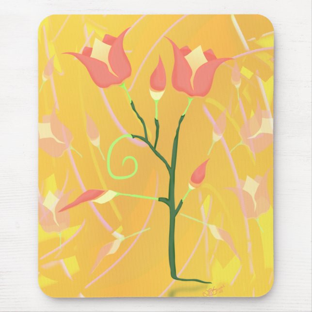 Turkish Poppy Mouse Pad (Front)