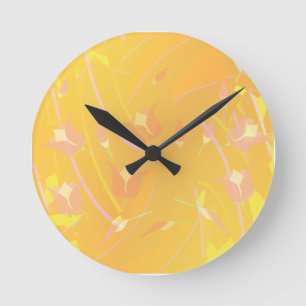 Turkish Poppy Round Clock